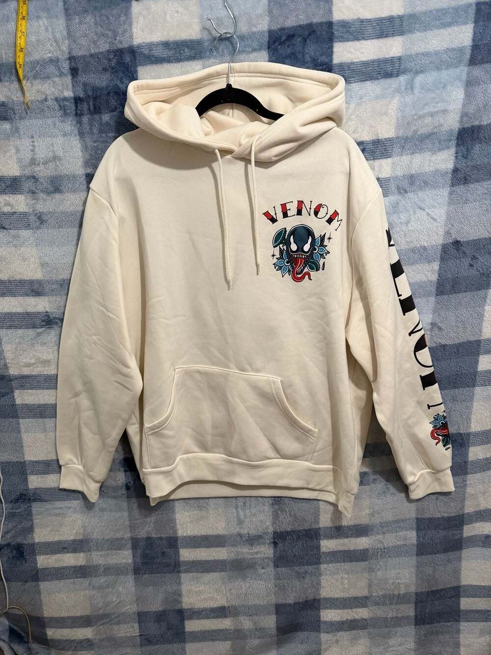 Marvel Venom The Lethal Protector Tattoo Graphic Cream Hoodie 2X
